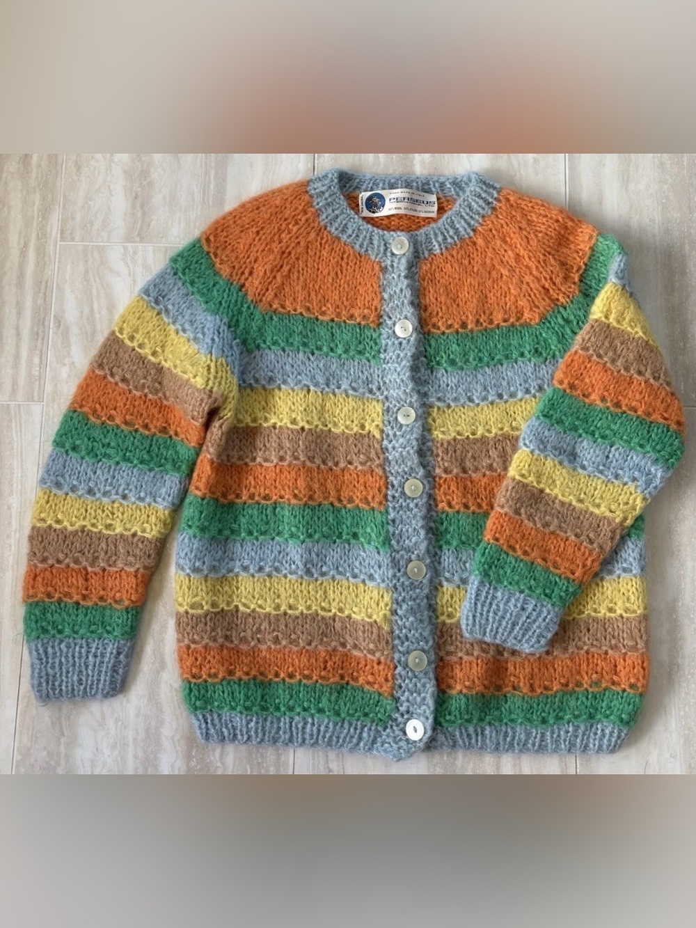 Perseus International Ltd Rare Vintage 1960s Wool & Mohair Italian Made Sweater - Picture 2 of 7